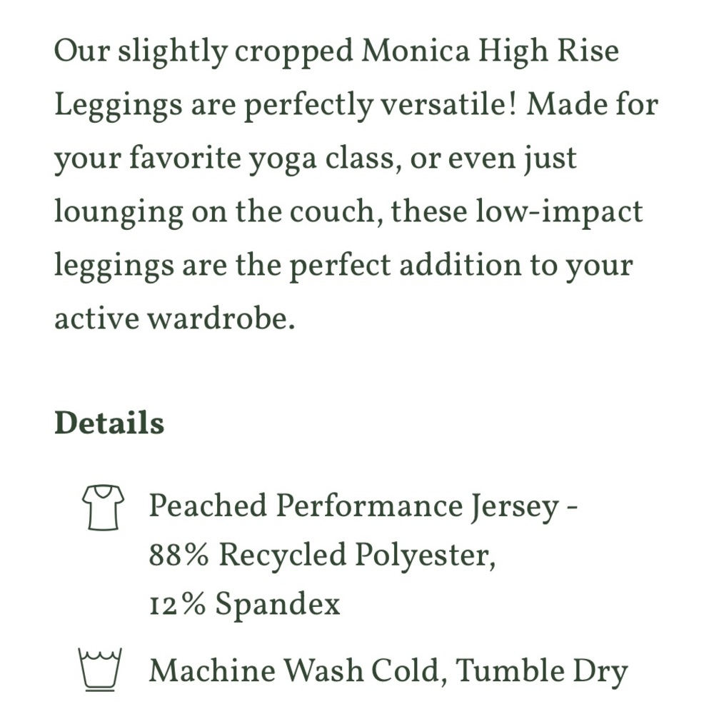 Threads 4 Thought Monica hi-rise 7/8 leggings. Size XL. - Picture 4 of 11